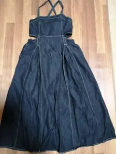 レピピアルマリオ　ブラックデニム　ジャンパースカート　S