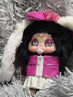 jiimo サイバーパンクシリーズ ニヤ目バブ うさぎ ピンク髪