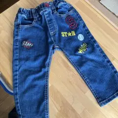 デニムパンツ 80サイズ 刺繍付き