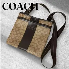 良品 4610 COACH コーチ ショルダーポーチ シグネチャー ブラウン 
