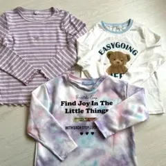 120サイズの女の子の長袖トップスまとめ売り　長袖　Tシャツ　120 3着セット