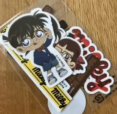 不二家　ミルキークッキー　名探偵コナン　ペコちゃん　シール　4枚入り