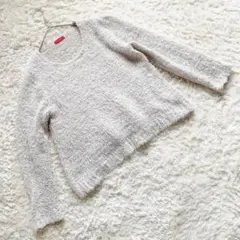 アース earth ニット セーター (F) モコモコ フェミニン Uネック