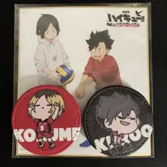 黒尾鉄朗　狐爪研磨　レザー 缶バッジ　劇場版　色紙