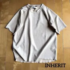 INHERIT フェイクスエード Tシャツ ベージュ M