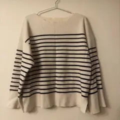 YANUK ヤヌーク ボートネック ビッグ ニット Sのサムネイル