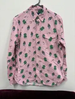 【ラルフローレン ポロベア総柄シャツ US S】