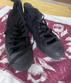 CONVERSE ブラック ハイカット　スニーカー 22.5cm レディース