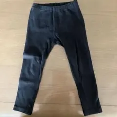 【UNIQLO】黒 コーデュロイ レギンス ポケット付き110cm