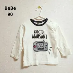 BeBe 長袖Tシャツ ロンT カットソー 90