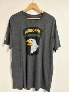 US ARMY AIRBORNE ミリタリーTシャツ XXL グレー 2XL