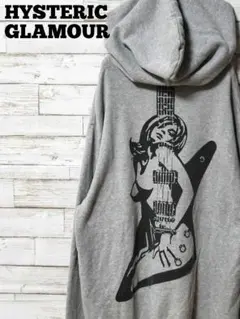 【希少L】HYSTERIC GLAMOUR ギターガール パーカー グレー