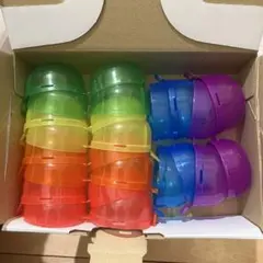 ガチャガチャ　空カプセル　ノンセパレート　カラフル　6cm 大きめ　12個