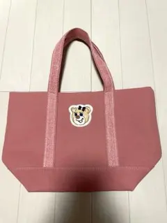 新品未使用フェイラー　オールドテディガールワッペントートバッグ　ピンクL