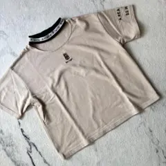 PINK-latte くま刺繍 Tシャツ ベージュ 150のサムネイル