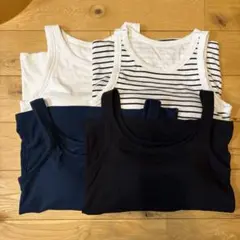 【UNIQLO】エアリズムコットンブラタンクトップほかLサイズ 4枚セット