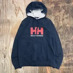 ヘリーハンセン 00s ロゴプリント スウェット パーカー アウトドア 古着