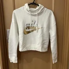 Nike ホワイト クロップドパーカー　Mサイズ