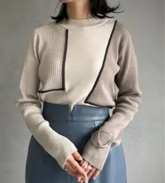 バイカラーニット