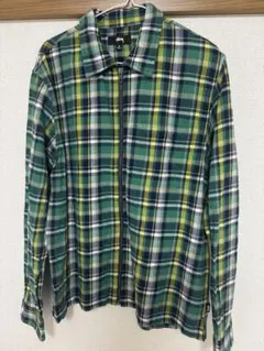 Stussy チェック柄 ジップアップシャツ S