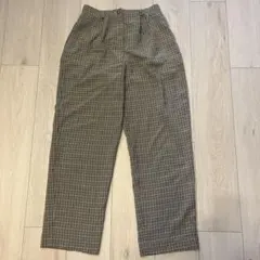 vintage チェック柄 イージーパンツ 薄手 ヴィンテージ