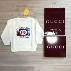 GUCCI ホワイト トレーナー プリント　アニマル　クマ　キッズ　100cmのサムネイル