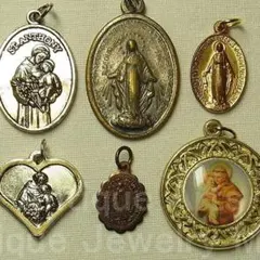 m6748》アンティーク ヴィンテージ メダイ6個 聖母マリア 聖アントニオ他