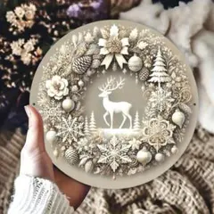 クリスマスツリー リース トナカイ オーナメント壁掛け 北欧 クリスマス 木製