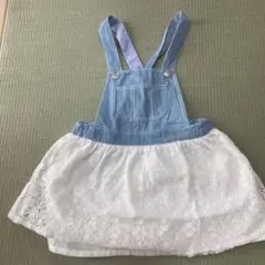 【110】マザウェイズ　ジャンスカ　デニム　レースのサムネイル