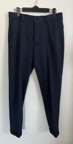 美品！ZARA ザラ　パンツ　ネイビー　テーパードパンツ　ツイード風