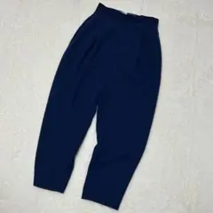 ENFOLD ゴムジョッパーズパンツ ネイビー 36 タック ダブルクロス