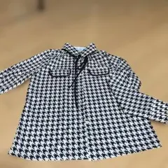 SHEIN ハウンドトゥース柄 長袖シャツ M