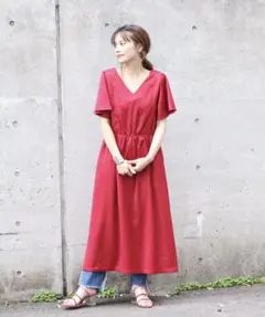 Omekashi kastane  mystic  kbf  ワンピース 赤