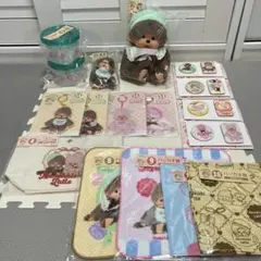 モンチッチくじラスト賞、ぬいぐるみキーチェーン賞、トートバッグ賞、下位賞セット