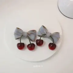 リボン　ヘアピン　ヘアアクセ