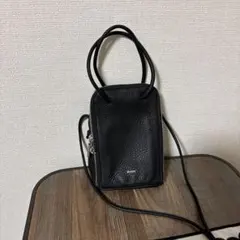 BEAURE牛革 ブラック ミニショルダーバッグ2WAYタイプ