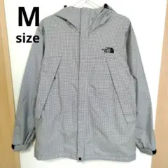 THE NORTH FACE　格子チェック柄（白黒）マウンテンパーカー Mのサムネイル