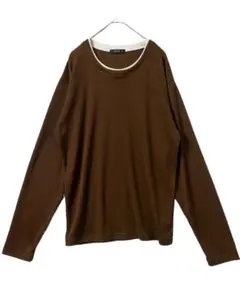COMME CA ISM ブラウン長袖カットソー