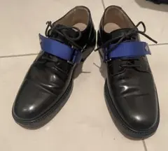 【レア/美品】Dior Homme ブラック ドレスシューズ/ブルーストラップのサムネイル