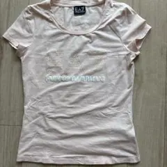 EA7 EMPORIO ARMANI スタッズロゴ Tシャツ ピンクのサムネイル
