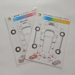 2000年代 ホンダFIT ODYSSEY ペーパークラフトお絵かきぬりえ仕様