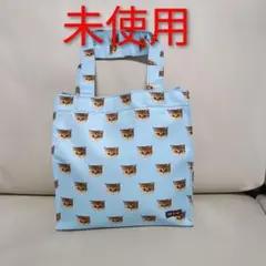 未使用　PAUL & JOE　ミニトートバッグ　ねこ　ネコ　猫　総柄　ブルー