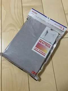 HEATTECH クルーネックT（九分袖）ライトグレー Lサイズ