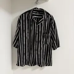 HARE ハレ　モードストライプシャツ　ブラック　M 日本製