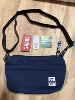CHUMS ミニショルダーバッグ ネイビー/ベージュ