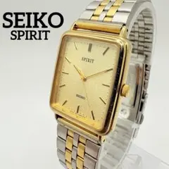 稼働 新品電池 SEIKO セイコー 腕時計 スクエア スピリット コンビカラー
