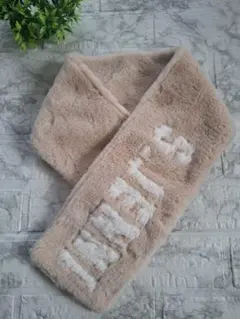 S.JENNI ピンクベージュ マフラー ロゴデザイン 秋冬 防寒