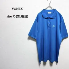 ヨネックス ポロシャツ XL テニス バドミントン ブルー ワンポイントロゴ