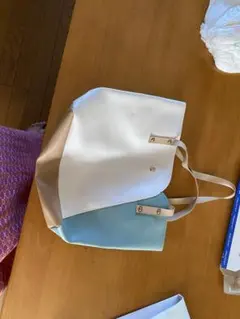 配色トートバッグ ショルダーバッグ