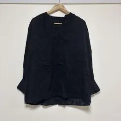 green label relaxing ブラウス　トップス　ブラック　透け感有